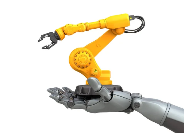 Endüstriyel Robot Kolları Robotun Elinde Illüstrasyon — Stok fotoğraf