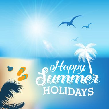 Yaz tatil afiş arka plan