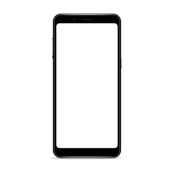 Realistic Smartphone Isolated White — Stock Vector