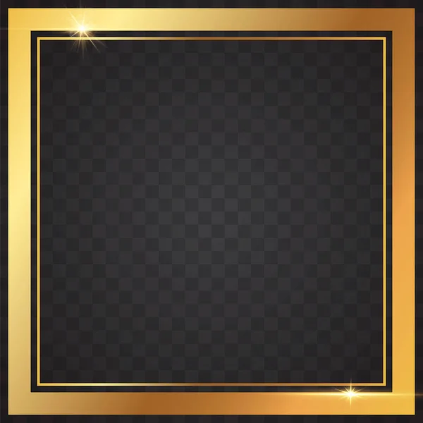 Gold Frames Light In Transparent Background
