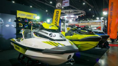 Bangkok - Temmuz 5: Bangkok Uluslararası Auto Salon 2018, en büyük ve en görkemli modifiye otomobil ve otomobil aksesuarları show Bangkok, Tayland, modifiye Araba Fuarı.