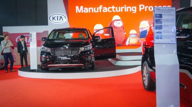 Bangkok - Temmuz 5: Bangkok Uluslararası Auto Salon 2018, en büyük ve en görkemli modifiye otomobil ve otomobil aksesuarları show Bangkok, Tayland, modifiye Araba Fuarı.