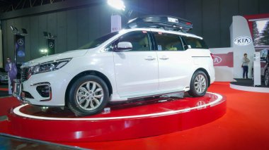 Bangkok - Temmuz 5: Bangkok Uluslararası Auto Salon 2018, en büyük ve en görkemli modifiye otomobil ve otomobil aksesuarları show Bangkok, Tayland, modifiye Araba Fuarı.