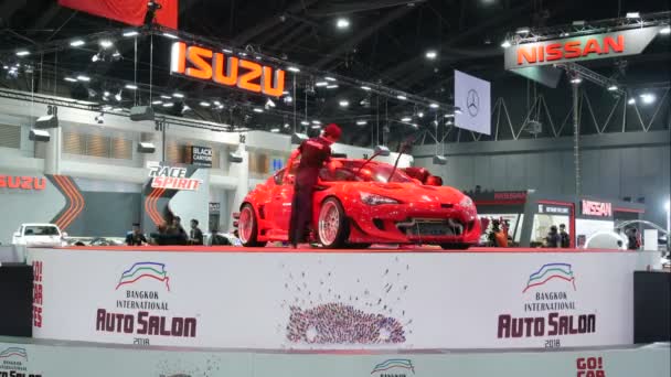 Bangkok Července Modifikovaná Autosalonu Bangkoku Mezinárodní Auto Salon 2018 Největší — Stock video