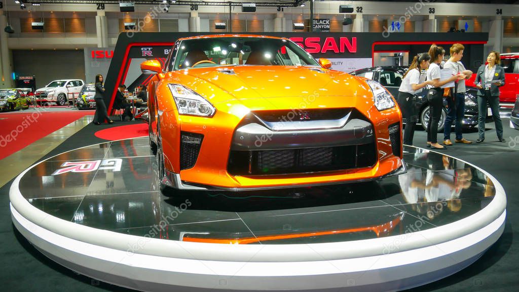 BANGKOK - JULY 5 : NISSAN Modified car show at Bangkok International Auto Salon 2018, the largest and most magnificent Modified Car and automobile accessories show in Bangkok, Thailand.
