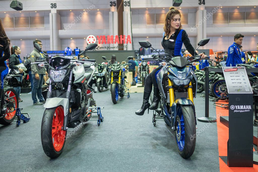 Bangkok, Thailand - November 30, 2018 :  YAMAHA Motorcycle at Thailand International Motor Expo 2018 (MOTOR EXPO 2018) on Nov 30,2018 in Bangkok, Thailand.