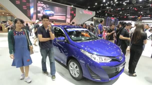Бангкок Таїланд Грудня 2018 Роки Новий Автомобіль Дисплеї Таїланд Міжнародного — стокове відео