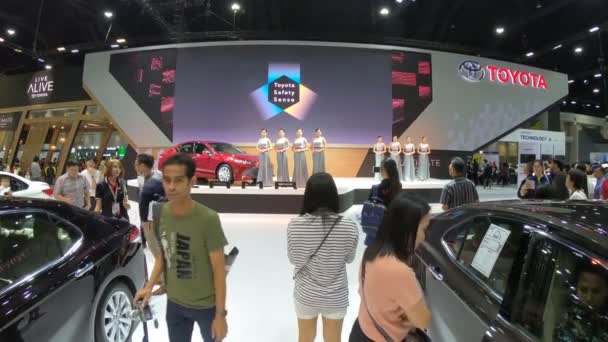 Бангкок Таїланд Грудня 2018 Роки Новий Автомобіль Дисплеї Таїланд Міжнародного — стокове відео
