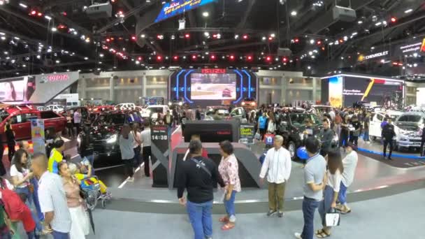 Nieuwe Auto Het Display Thailand International Motor Expo 2018 — Stockvideo