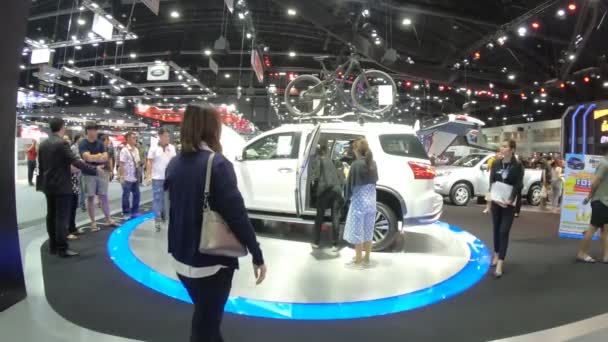 Новый Автомобиль Будет Представлен Выставке Thailand International Motor Expo 2018 — стоковое видео