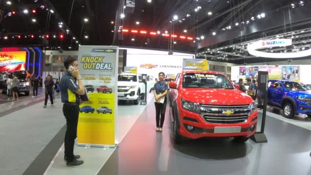 Nové Auto Displeji Thajsku Mezinárodní Motor Expo 2018 — Stock video