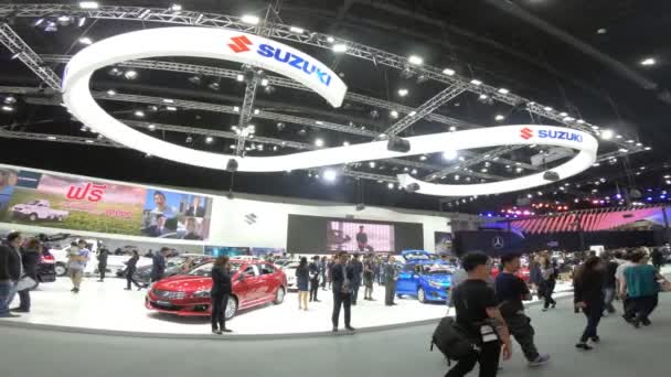 Bangkok Thailand December 2018 New Suzuki Car Display Thailand International — стоковое видео