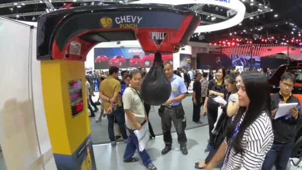 New Car Display Thailand International Motor Expo 2018 — Stock Video