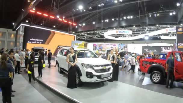 Bangkok Thajsko Prosinec 2018 Chevrolet Car Show Thajsko Mezinárodní Motor — Stock video