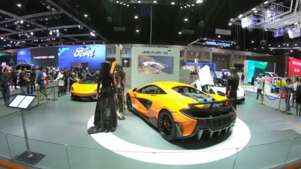 Bangkok Thailand December 2018 Mclaren Car Show Thailand International Motor — Stock Video