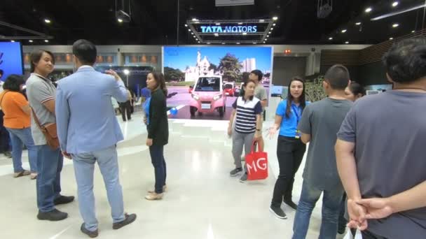 Bangkok Thailand December 2018 Fomm Electric Car Show Thailand International — стоковое видео