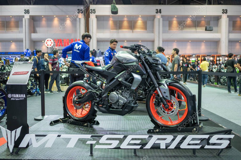 Bangkok, Thailand - November 30, 2018 :  YAMAHA Motorcycle at Thailand International Motor Expo 2018 (MOTOR EXPO 2018) on Nov 30,2018 in Bangkok, Thailand.