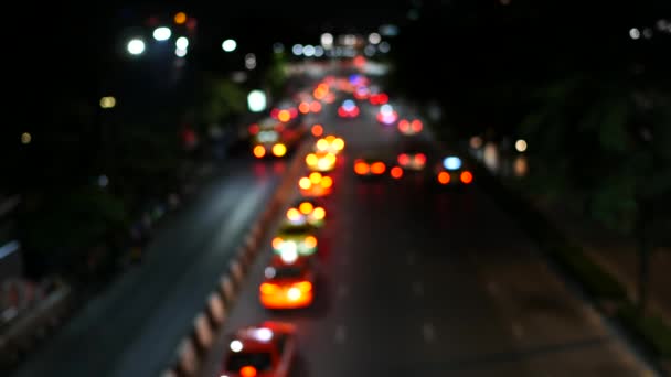 Вид Зверху Світлофора Боке Дорозі — стокове відео