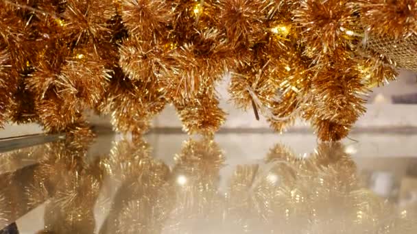 Gold Christmas Background Happy New Year Background — Stock Video