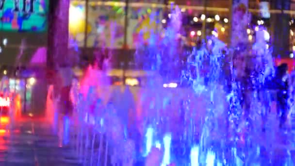 Der Brunnen Und Weihnachten Licht Hintergrund Frohes Neues Jahr Hintergrund — Stockvideo