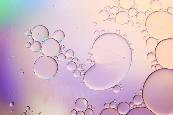 Красочные Художественные Капли Масла Плавающие Воде Цвет Пастели Пузырь Фона — стоковое фото