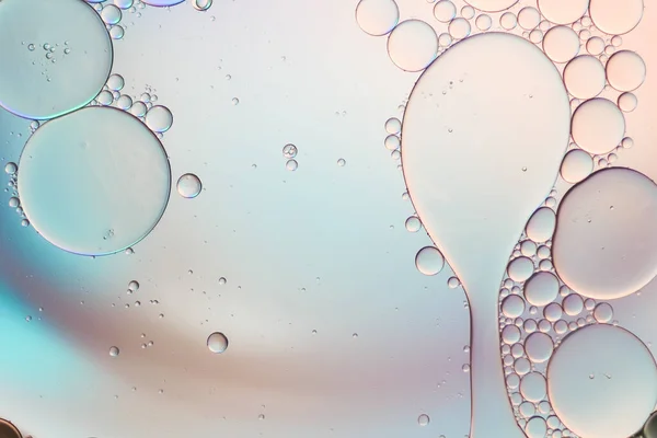 Färgglada Konstnärliga Oljedroppar Flyter Vattnet Pastell Färg Bubbla För Bakgrund — Stockfoto