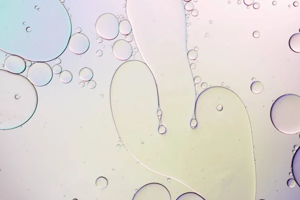 Colorido Artístico Gota Aceite Flotando Agua Burbuja Color Pastel Para — Foto de Stock