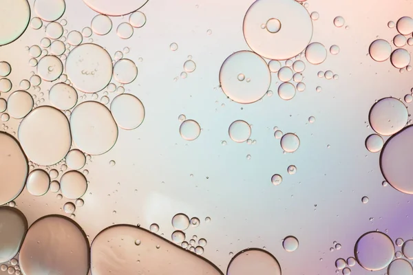 Colorido Artístico Gota Aceite Flotando Agua Burbuja Color Pastel Para — Foto de Stock