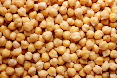 Chick Peas arka plan. Sırılsıklam nohut Üstten Görünüm. 
