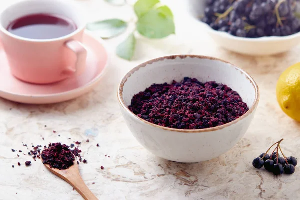 Aronia berry tea. — Stock Photo, Image