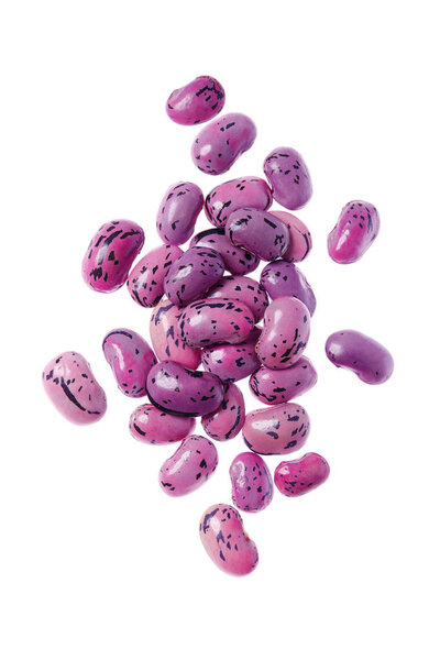 Бегущие бобы на белом фоне
