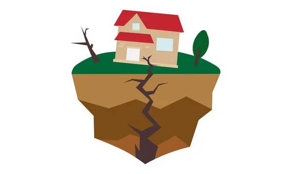 Deprem konseptinin vektör çizimi.