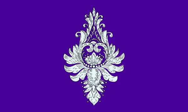 Kına çizimi ve dövme için Mehndi lotus deseni