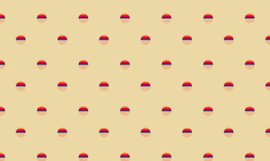 Günbatımı güneşinin kusursuz deseninin vektör çizimi.