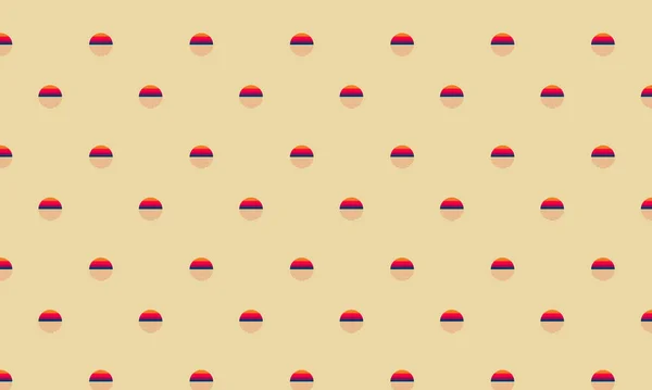 Günbatımı güneşinin kusursuz deseninin vektör çizimi.