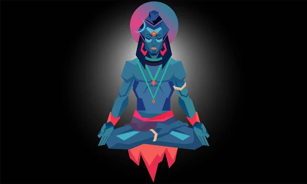 Hindu Lord Shiva 'nın vektör çizimi.
