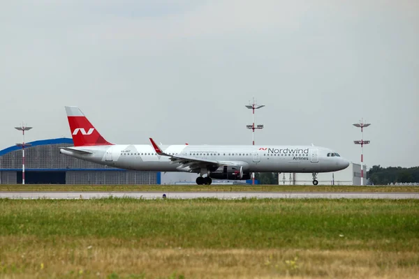 Москва Россия Июня 2018 Года Самолет Airbus A321 Компании Nordwind — стоковое фото