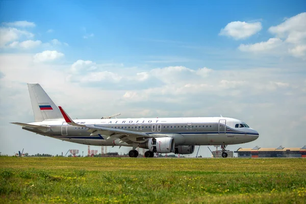 Moskva Rusland June 2018 Airplane Airbus A320 Fra Aeroflot Russian - Stock-foto
