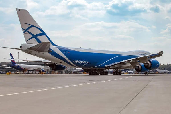 Москва Россия Июня 2018 Года Самолет Boeing 747 Air Bridge — стоковое фото