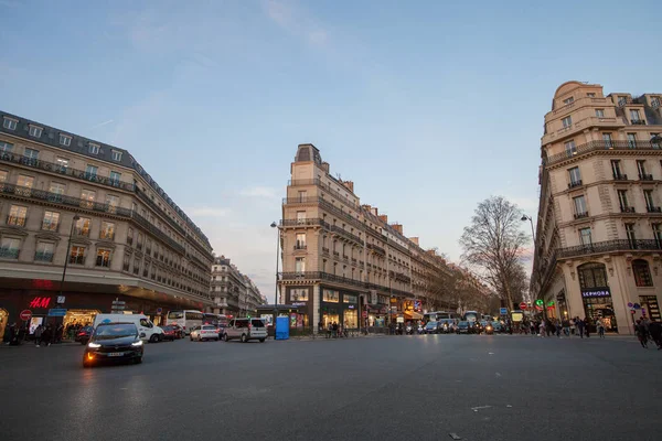 Париж Франція Березня 2019 Chaussee Antin Fayette Metro Haussmann Avenue — стокове фото