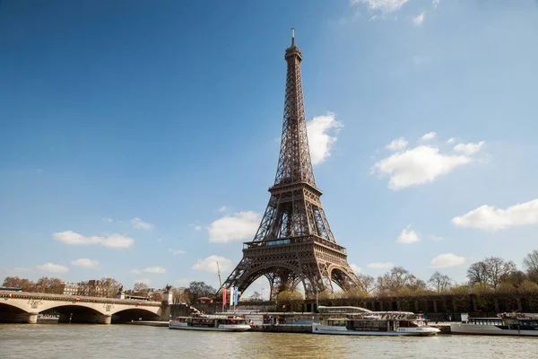 Paris France March 26Th 2019 View Tour Eiffel Seine River — Stock Photo, Image