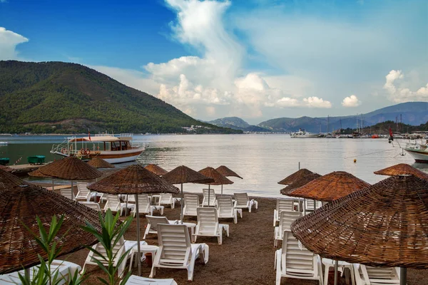 Turkse Strand Avond Tijd Icmeler — Stockfoto