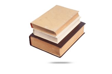  Bazı eski kitaplar. beyaz arkaplanda izole