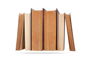  Bazı eski kitaplar. beyaz arkaplanda izole