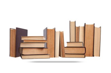  Bazı eski kitaplar. beyaz arkaplanda izole