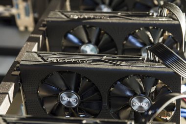 Bitcoin madencilik Tarım makineleri yakın çekim 