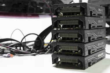 Bitcoin madencilik Tarım makineleri yakın çekim 