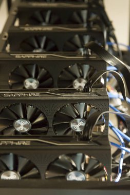 Bitcoin madencilik Tarım makineleri yakın çekim 