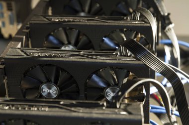 Bitcoin madencilik Tarım makineleri yakın çekim 