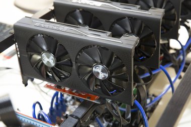 Bitcoin madencilik Tarım makineleri yakın çekim 